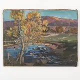 Clareton, 1913 - 2005 / Autunno in montagna / Firmato in basso a sinistra by Adalbert Olexandrovich Marton, oil on canvas, offered Jul 2022