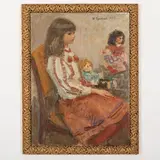Sergey Alekseevich Grigoryev, Lugansk, 1910 - Kiev, 1988 / Le bambole / Firmato S Grigoryev e datato 1987 in alto a destra