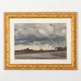 Vvedenka, 1918 - Kiev, 2011 / Il temporale sta arrivando a Desna / Firmato Artamonov e datato 83 in basso a destra by Olexiy Mykhaylovich Artamonov, oil on cardboard, offered Jul 2022
