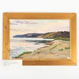 Zemlyanye Khutor, 1923 - 1985 / Paesaggio fluviale / Firmato A Shirokov in basso a sinistra by Alexey Alexandrovich Shirokov, oil on cardboard, offered Jul 2022