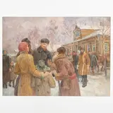 Kirillovo, 1922 - 1989 / Lenin con gli agricoltori / Firmato Gorbunov in basso a destra by Boris Ivanovich Gorbunov, oil on canvas, offered Jul 2022