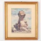 1887 - 1963 / Il pittore Shovkunenko in vacanza / Monogramma M D in basso a destra by Matvei Iliytsch Drak, Acquarello su cartone, offered Jul 2022