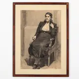 Anatoliy Alekseevich Kazantsev, Chabarovsk, 1908 - Leningrado, 1984 / Ritratto della moglie / Firmato Kazantsev e datato 1996 in basso a destra