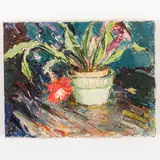 Sergiy Fedorovich Shishko, Nosivka, 1911 - Kiev, 1997 / Cactus in fiore / Firmato S Shishko e datato 75 in basso a destra