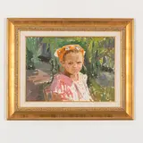 Uber, 1917 - 1993 / Ritratto di bambina by Nina Pavlyvna Volkova, oil on cardboard, offered Jul 2022