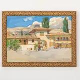 Krasnodar, 1914 - 1996 / Il palazzo di Khan a Bakhcisarai / Firma P Sulimenko, titolo e data 1968 in basso a destra by Petro Stepanovych Sulimenko, tempera on cardboard, offered Jul 2022