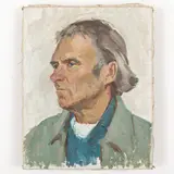 Olexandr Grigorovich Maksimenko, Vilkhovatka, 1916 - Kiev, 2011 / Ritratto d'uomo / Firmato O Maksimenko in basso a destra, oil on canvas