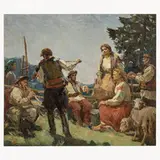 Sergey Ivanovich Grosh, Brazhyntsi, 1911 - Kiev, 1990 / Serata nei Carpazi / Firmato S Grosh e datato 61 in basso a sinistra, oil on canvas