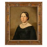 Ritratto di dama / Firmato Chr. Zucchi e datato 1844 in basso a sinistra by Christian Zucchi, oil on canvas applicata on faesite, offered Oct 2022