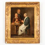 Jacob van Strij, Scena di interno, oil on panel