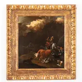 Abraham Hondius, Scena di caccia, oil on panel