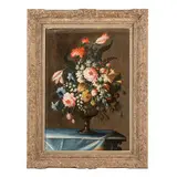 Vaso di fiori by Angelo Zani, oil on canvas, offered Oct 2022