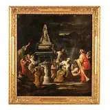 Salomone incensa gli idoli by Giovanni Camillo Sagrestani, oil on canvas, offered Oct 2022