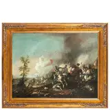 Matteo Stom, Scontro tra cavalleria turche e cristiane, oil on canvas