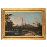 Antonio Zucchi, Paesaggio, oil on canvas
