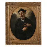 San Filippo Neri by Giuseppe Caletti, oil on canvas ovale, offered Oct 2022