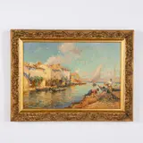 Mühlhausen, 1846 - Parigi, 1927 / Scena nel porto con figure / Firmato Gagliardini in basso a destra by Julien Gustave Gagliardini, oil on canvas, offered Oct 2022