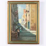 Gustavo Pisani, Napoli, 1877 - 1948 / Mercato a Napoli / Firmato G Pisani in basso a sinistra, oil on panel
