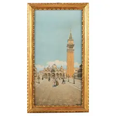 Agnes Minotto, Breslavia, 1868 - Arizona, 1927 / Veduta di Piazza San Marco / Firmato A Minotto in basso a destra / Il Ponte dei Sospiri / Firmato A Minotto in basso a sinistra, watercolour on paper