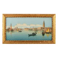 Agnes Minotto, Breslavia, 1868 - Arizona, 1927 / Veduta di Piazzetta San Marco e Punta della Dogana / Veduta del Canal Grande / Firmati A Minotto in basso a destra, watercolour on paper