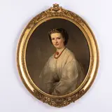 Wenden, 1820 - Dresda, 1901 / Ritratto della signora Graeffe / Firmato W Juncker e datato 1864 al centro a sinistra by Wilhelm Juncker, oil on canvas, offered Oct 2022