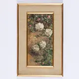 Giuseppe Casciaro, Ortelle, 1863 - Napoli, 1945 / Rose rampicanti / Firmato G Casciaro e datato 22 sul lato a sinistra, oil on cardboard