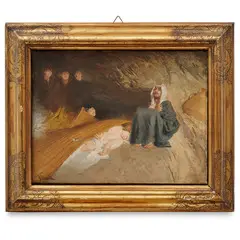 Carlo Ferranti, Roma, 1840 - 1908 / Le tentazioni di Sant'Antonio / Firmato C Ferranti in basso a sinistra, oil on canvas
