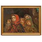 Milano, 1910 - 1969 / Il grisou. L'attesa alle miniere / Firmato A Cartone e datato 1962 in alto a sinistra by Aurelio Cartone, oil on canvas, offered Oct 2022