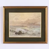 Luigi Clara, Torino, 1875 - Genova, 1925 / Marina ligure / Firmato L Clara in basso a destra, oil on cardboard