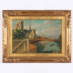 Firenze, 1873 - 1944 / Veduta del Tamigi / Firmato Riblet in basso a destra by Fernand Riblet, oil on canvas, offered Oct 2022