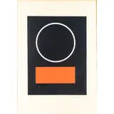 Jean Leppien, Luneburgo 1910 - Courbevoie 1991 / Cerchio magico, 1973, mixed media and collage on paper applicata on cartoncino