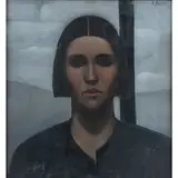 Edmondo Poletti, Novara 1908 - 1978 / Donna al sole, oil on canvas
