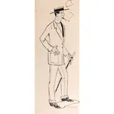 Aroldo Bonzagni, Cento (Fe) 1887 - Milano 1918 / Gentiluomo con sigaro