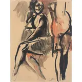 Renato Guttuso, Bagheria 1911 - Roma 1987 / Senza titolo, anni '70, mixed media on paper