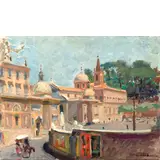 Ugo Vittore Bartolini, Firenze 1906 - Milano 1975 / Piazza Santa Maria del Popolo, 1960