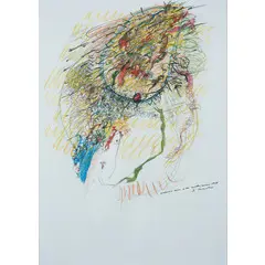 Livorno 1941 / La mela rossa, 1969 by Sandro Martini, mixed media on paper, offered Oct 2022