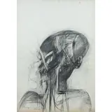 Giuseppe Romagnoni, Milano 1930 - Villasimius (Ca) 1964 / Senza titolo, 1961, mixed media and carboncino on paper