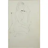 Ugo Attardi, Genova 1923 - Roma 2006 / Nudo femminile, 1964