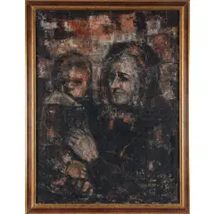 Fateh Moudarres, Mia madre, 1959, oil on canvas