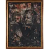 Fateh Moudarres, Mia madre, 1959, oil on canvas