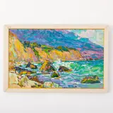 Vasyl Dmitrovich Chegodar, Chervonyy Yar, 1918 - Kiev, 1989 / Mare e rocce, oil on cardboard