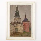 Leonid Ilich Cickan, 1911 - 1977 / Monastero di Zagorsk / Firmato L Cickan in basso a destra, oil on canvas
