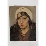 Georgy Stepanovich Melikhov, Kharkiv, 1908 - Kiev, 1985 / Ritratto di donna / Iscrizione e data 1952 sul retro