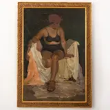 Danil Ivanovich Bezugly, Ivanivtsi, 1914 - Kiev, 1977 / Donna in costume da bagno / Firmato Bezugly e datato in basso a destra