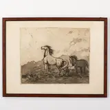 Vesele, 1904 - Kiev, 1997 / Il vento / Firmato M Deregus e datato 73 in basso a destra by Mykhaylo Gordyevich Deregus, lithograph on paper, offered Oct 2022