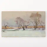 Vesele, 1904 - Kiev, 1997 / Paesaggio invernale / Monogramma MD in basso a destra by Mykhaylo Gordyevich Deregus, oil on canvas, offered Oct 2022