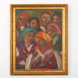 Uzhgorod, 1911 - 1987 / Contadine dei Carpazi by Andrey Andreevich Kotska, oil on canvas, offered Oct 2022