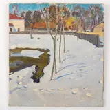 Valentin Gavrilovich Litvinenko, Kremenchug, 1908 - Kiev, 1979 / Betulle al sole / Firma Litvinenko V G titolo e data 69 sul retro, oil on canvas