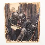 Valentin Gavrilovich Litvinenko, Kremenchug, 1908 - Kiev, 1979 / La lettera / Firmato Litvinenko in basso a destra