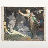 Mykhaylo Khmelko, Kiev, 1919 - 1975 / Bozzetto / Firmato Khmelko e datato 1995 sul lato a destra, oil on cardboard